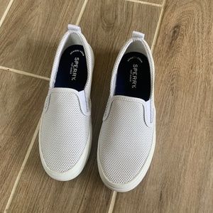 Brand new Sperry slip-on sneakers— US 6 in white